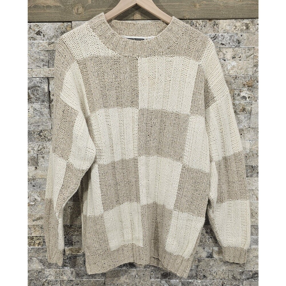 VTG Fenn Wright Manson Sweater Silk Angora Wool Oversized Quiet Luxury S